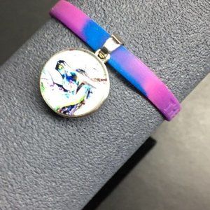 Unicorn Silver Snap Bracelet Purple Blue Silicone THEY ALL MATTER Black White